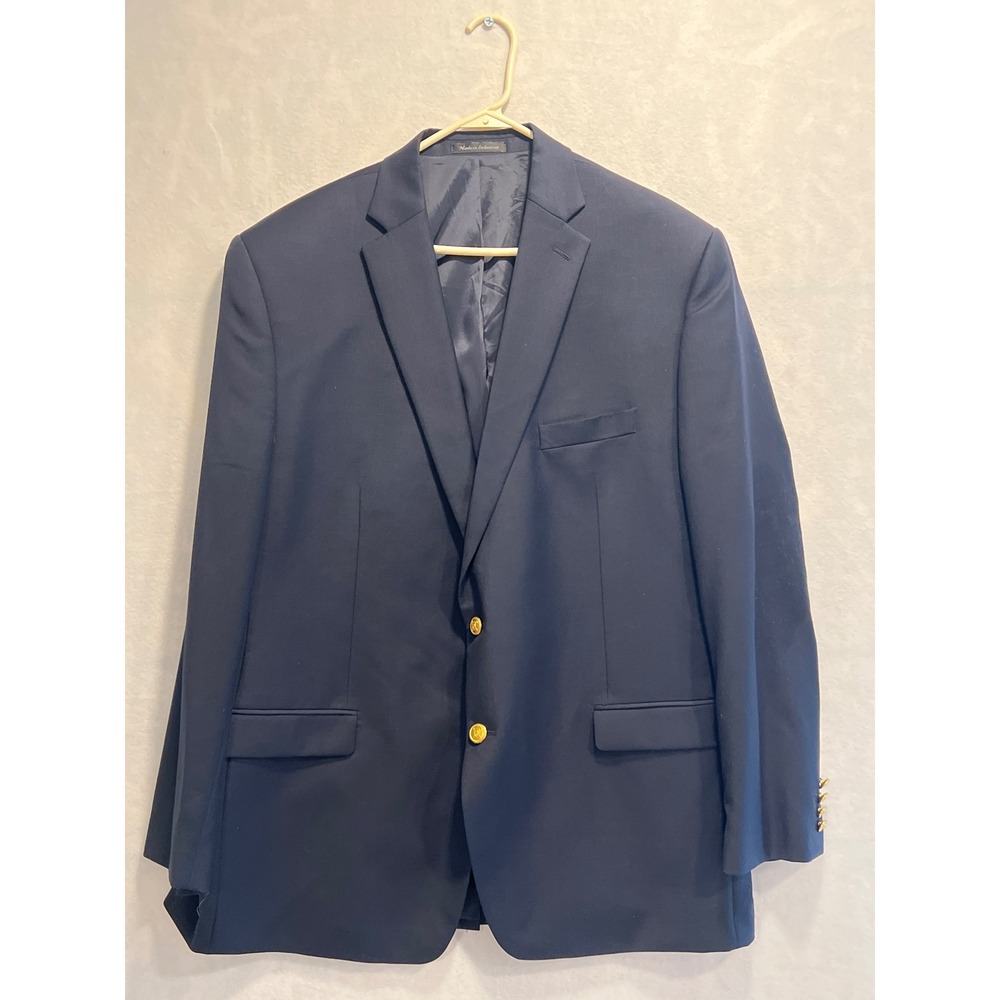 Lauren Ralph Lauren Navy  Blazer Gold Buttons Classic Business Casual‎ Menswear